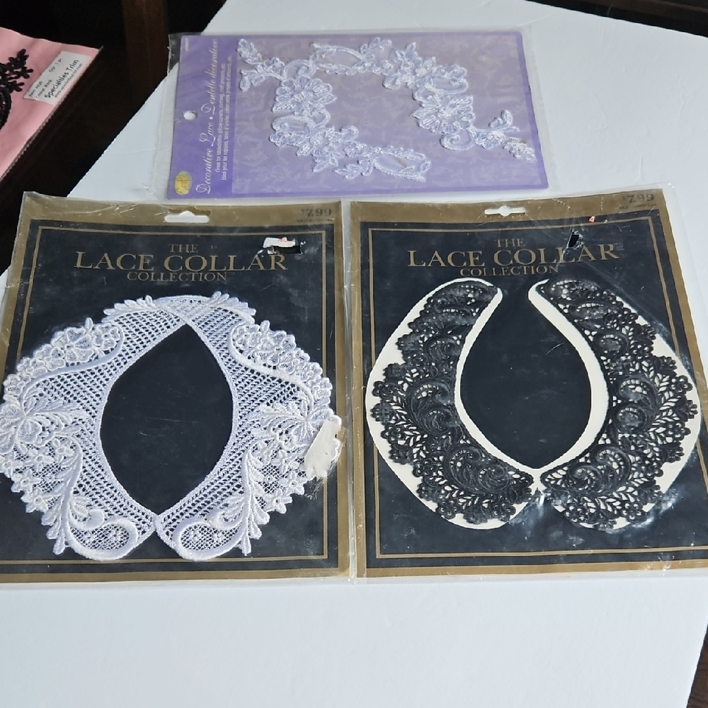 Lace Collar Collection in Black and White